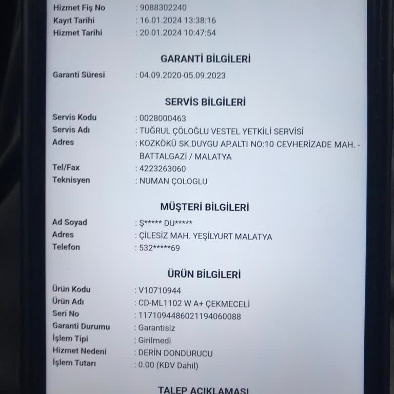 Türkiye Sigorta Derin Dondurucu Tamir Ödemesi 6 Aydır Yapılmadı