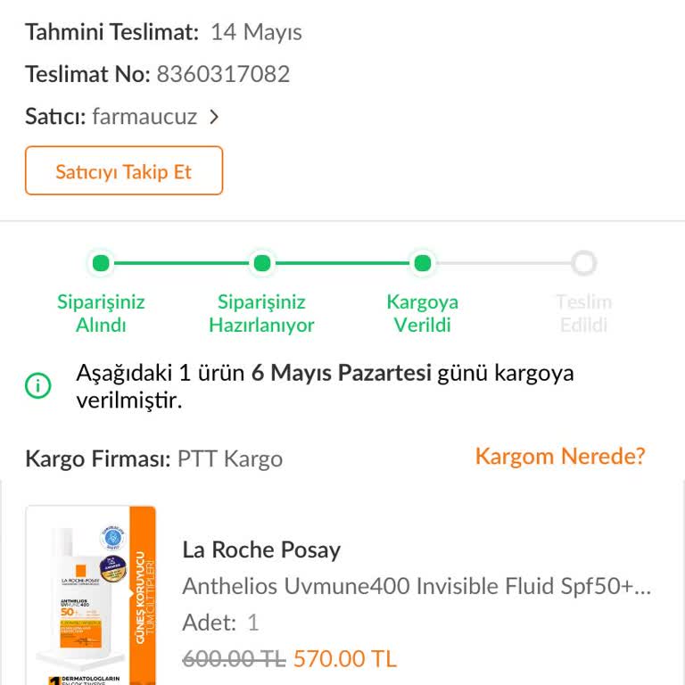 Farmaucuz.com Ürünümde Teslim Edilmedi Ücrette