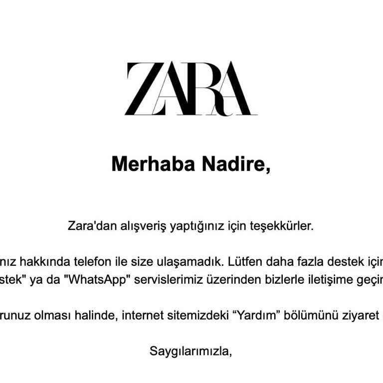 Zara Ücret İadesi Yapmıyor!