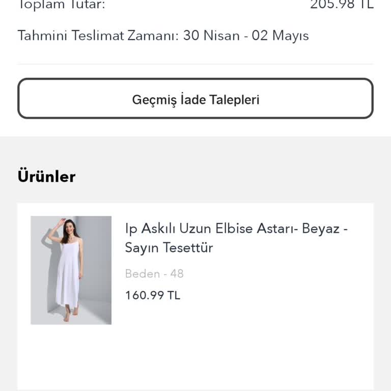 Modanisa falsche Lieferung der Kleidung - Rückerstattung gefordert