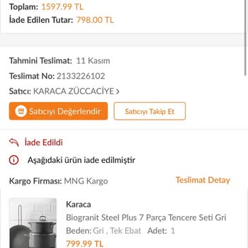 Trendyol Pişmanlıktır. Müşteri Memnuniyeti Sıfır