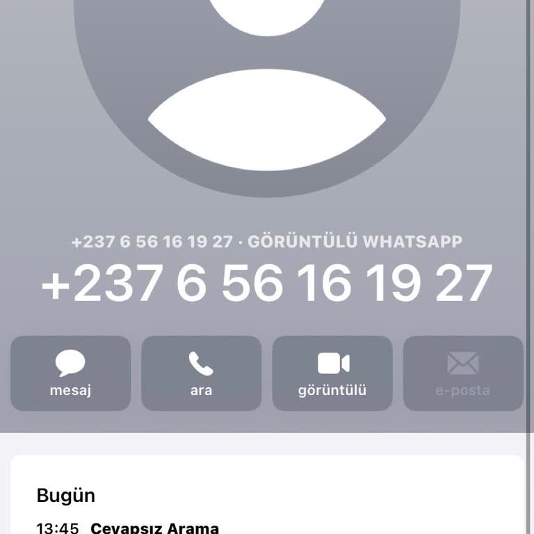 WhatsApp Yabancı Numara