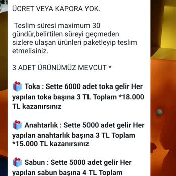 Garanti BBVA Yankıteks Evde Toka Paketleme İşi