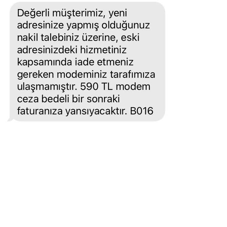 Vodafone Net Modem İade Cezası