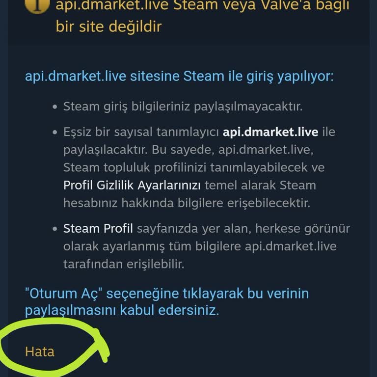 Dmarket.com Sorunu Ve Steam Bağlantı Hatası