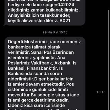 Spigen Para İadesi Yapılmıyor