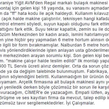 Regal -Vestel Bulaşık Makinesi Montajı Hk.