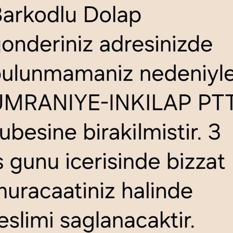 PTT Kargo PTT Evde Yoksunuz Diye Geri Dönüyor.