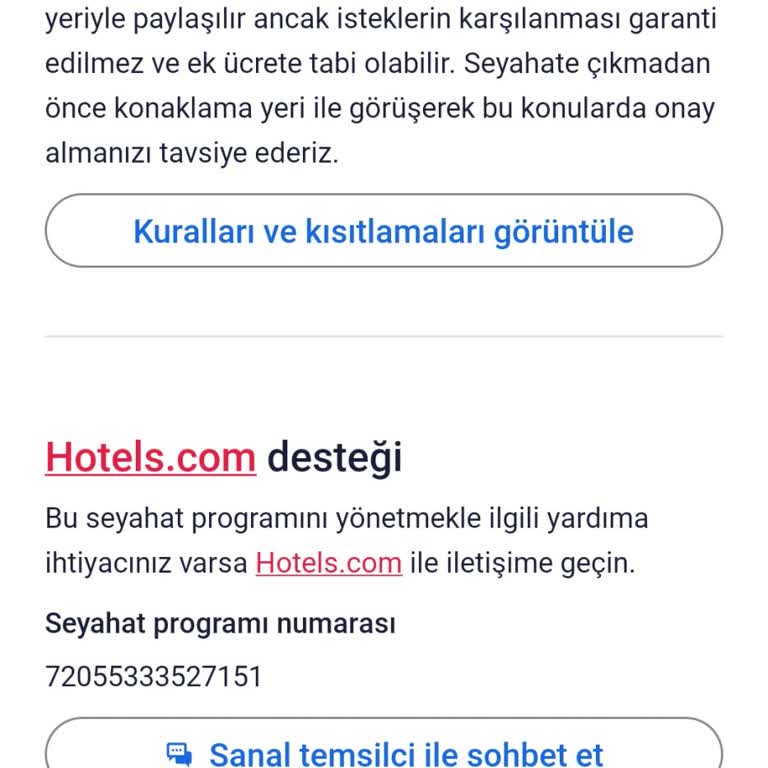 Hotels.com Hotels İptal İşlemi Sıkıntısı