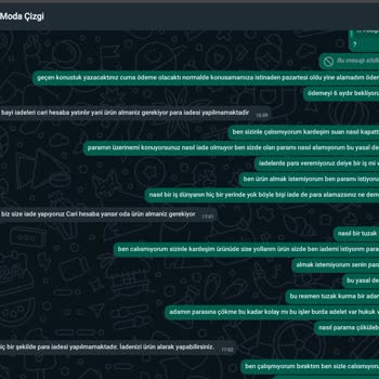 Moda Çizgi Www.modacizgi.com'dan İade Alamıyorum