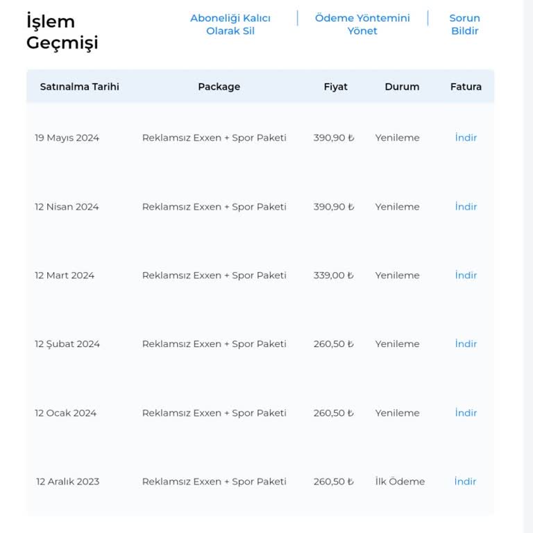 Zotlo Exxen Bilgim Dışında Kartımdan Çekilen Ödemeler