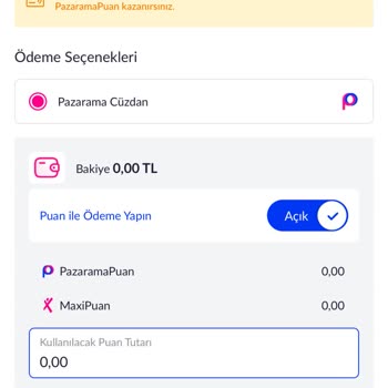 Pazarama Uygulaması Bakiye Sorunu