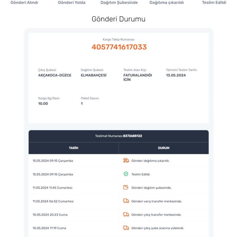 Aras Kargo Elmabahçesi Şubesi Sorumsuzluğu