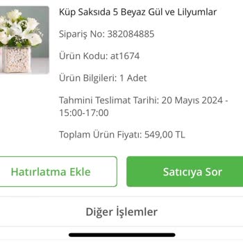 ÇiçekSepeti Görseldekiyle Alakası Yok Gelen Çiçeğin!