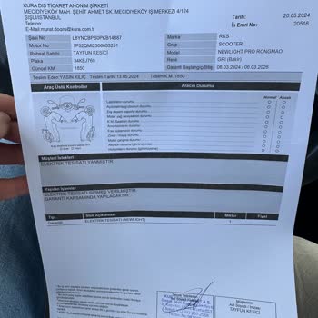 RKS Motor Sıfır Alınan Motosiklette Fabrikasyon Hatası Ve Tüketici Mağduriyeti