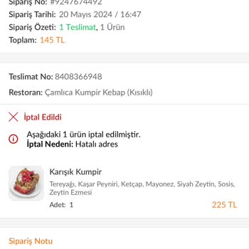 Trendyol Yemek Dalga Geçiyorlar Para İade Yapamıyorlarmış
