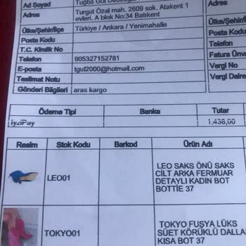 İrmOnA Ayakkabı Kargoda Kaybolan Ürünler Ve Renk Karmaşası