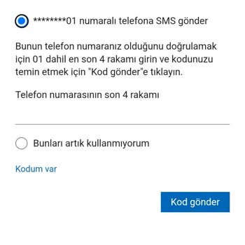 Microsoft Hesabı Destek Lütfen