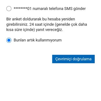 Microsoft Hesabı Destek Lütfen