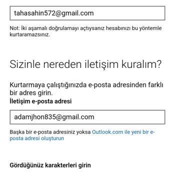 Microsoft Hesabı Destek Lütfen