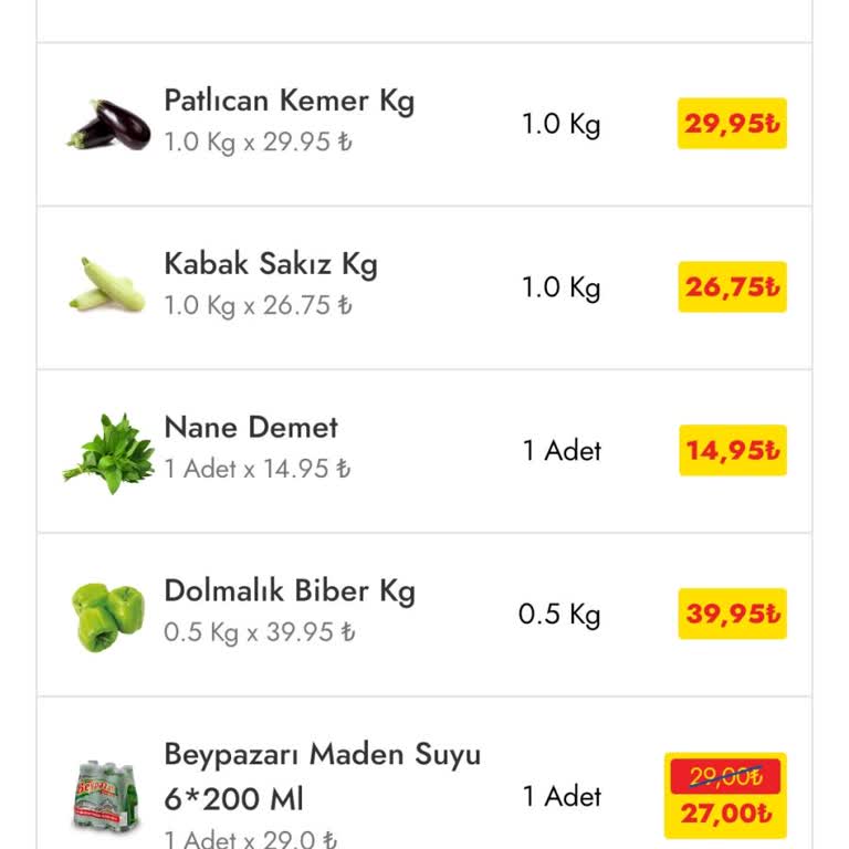 Cepte Şok Eksik Ürün