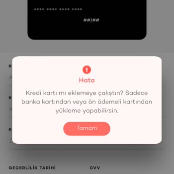 Tosla Kredi Kartı Mı Eklemeye Çalıştın?
