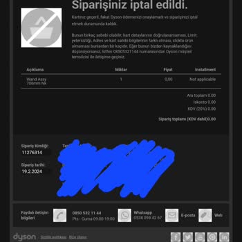 Dyson Müşteri Hizmetlerinin Başarısızlığı