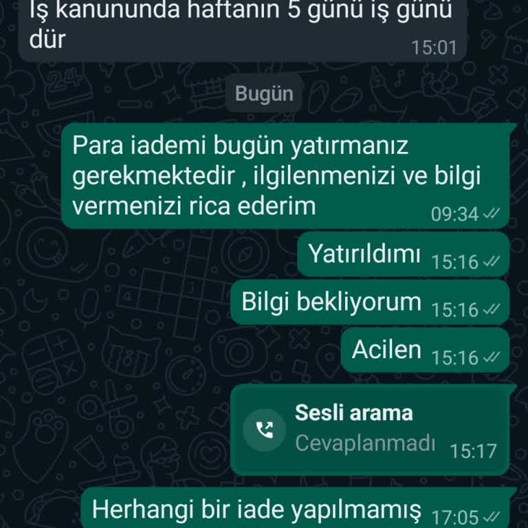 By Zehra Türk Para İadem Yapılmadı