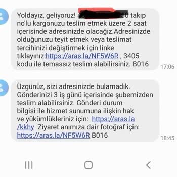 Aras Kargo Erzincan Evde Yoktunuz Yalanı