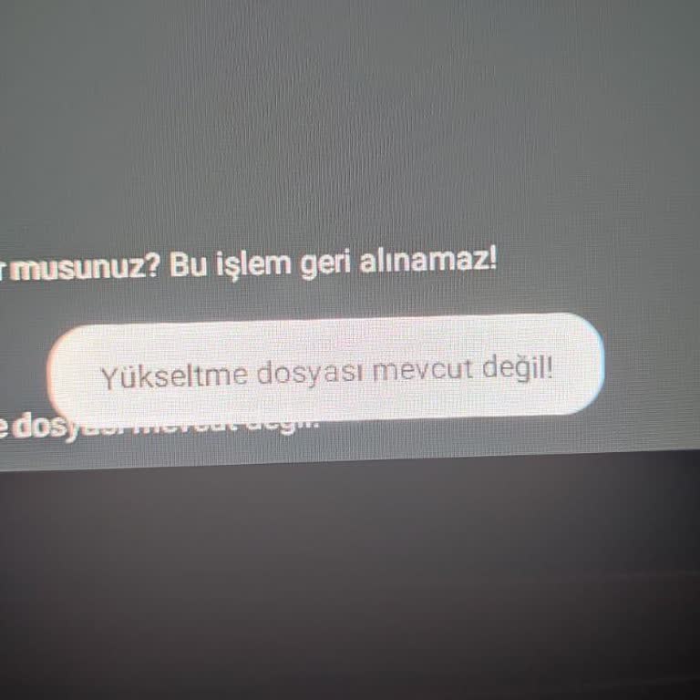 Gemici Elektronik Güncelleme Dosyası Mevcut Değildir Hatası Alıyorum