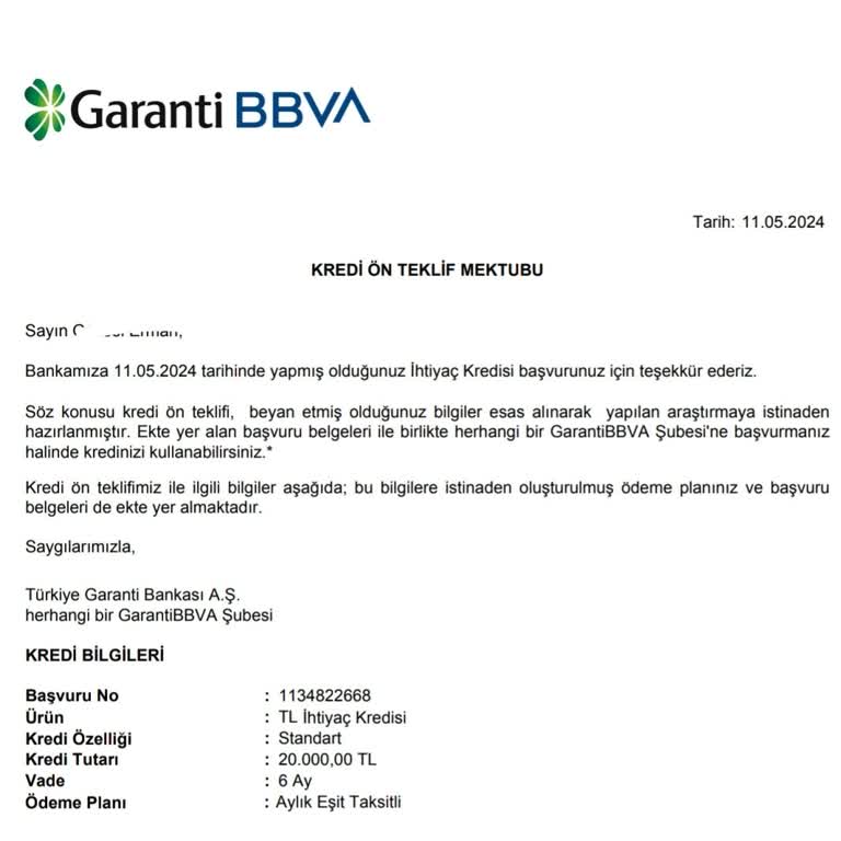 Garanti BBVA Sıfır Faiz İhtiyaç Kredisi Mağduriyeti