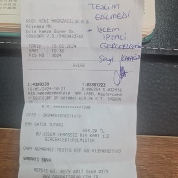 A101 Teslim Edilmeyen Ürünlerin Parasını İade Etmedi