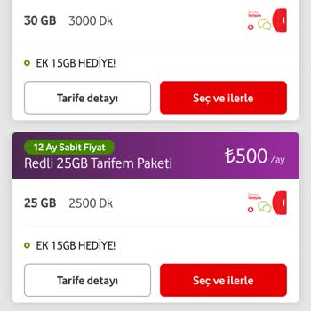 Vodafone Fahiş Fiyatlı Tarifeye Geçişe Zorluyor.
