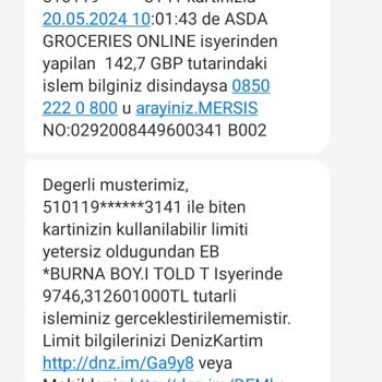 Denizbank Hesabımdan Bilgim Dışında Harcama Yapıldı!