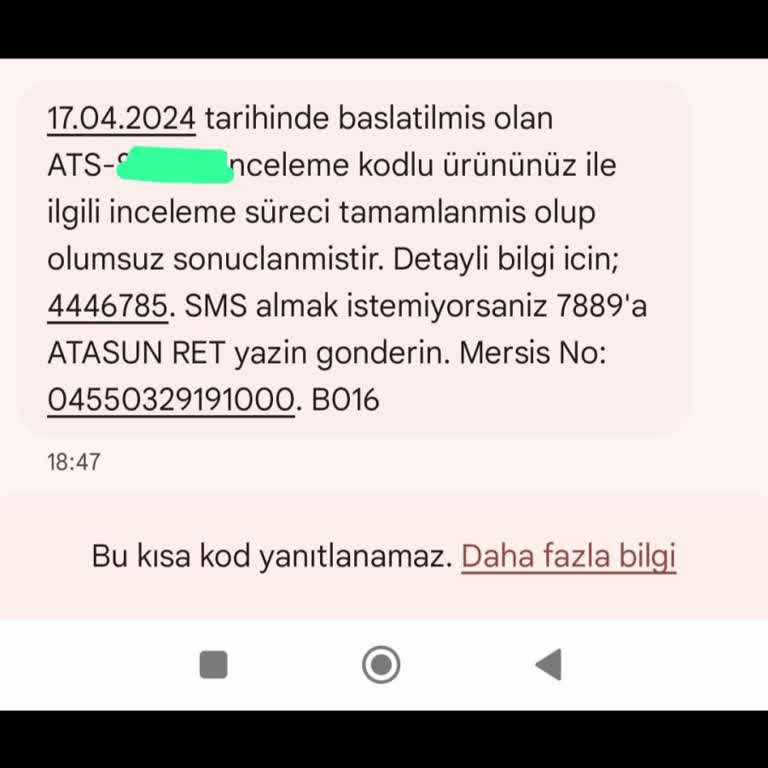 Atasun Optik Kendi Hatasını Bana Yüklüyor