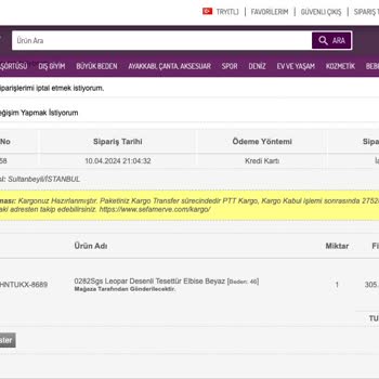 Sefamerve Ürün Gelmiyor, Bilgilerin Hepsi Yanlış, Para İadesi Yok, İletişim Yok.