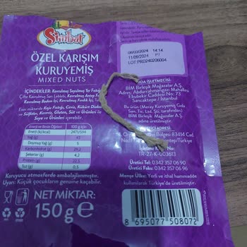 Simbat Kuruyemiş Paketi Üretim Hatası