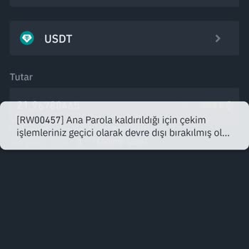Binance’de Para Çekimi Hatası