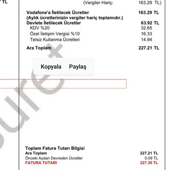 Vodafone Taahhüt Bitmeden Fatura Artışı