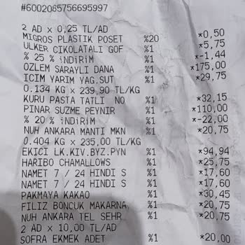 Migros Market Bozuk Kuzu Eti