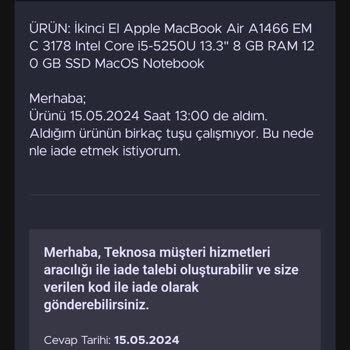 HB Bilişim Kusurlu Ürün Nedenli Ödeme İadesi