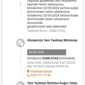 MNG Kargo Alıcı Müşterimiz Kaynaklı Teslim Edemiyoruz