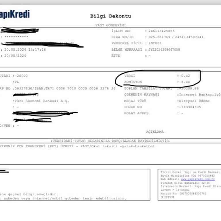 Yapı Kredi Bankası EFT Ve Fast Para Transferi Kesintisi