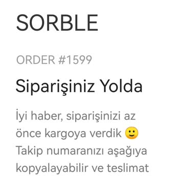 Sorble Aldım Hala Gelmedi