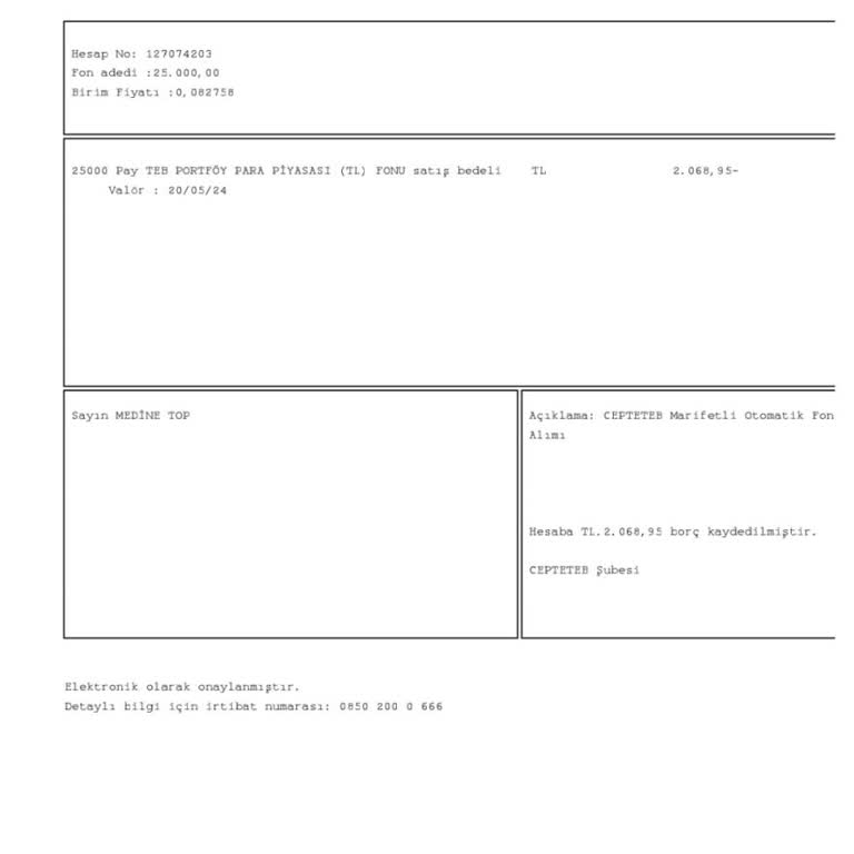 Medine Top TEB Bankası