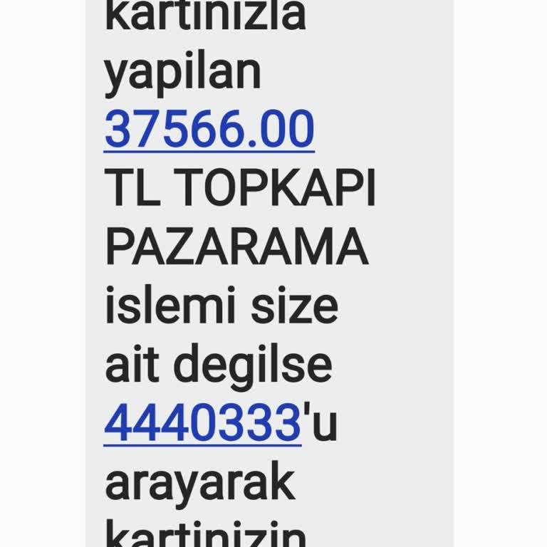 Topkapı Pazarama Adına Çekilen 37 566 00 TL Yi Kartıma İade Edin