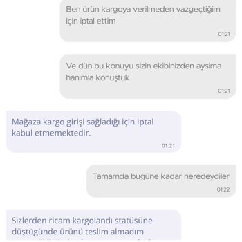 N11'den Sipariş Edilen Ürünün Siparişini İptal Edememek.