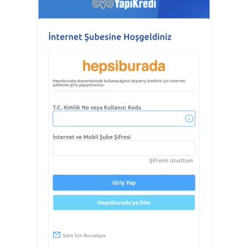 Hepsiburada Alışveriş Kredisi Hatası