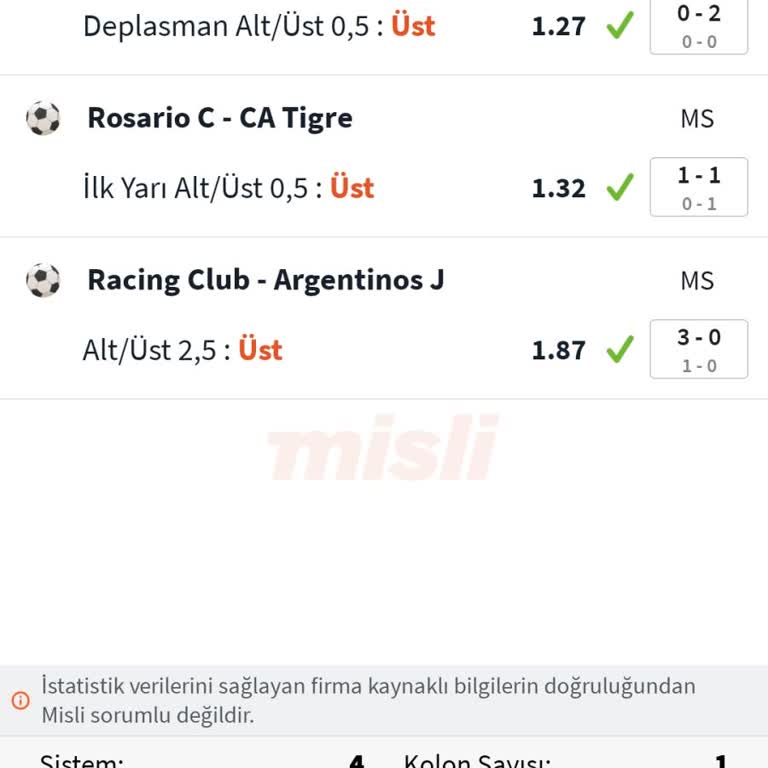 Misli Kuponum Maç Ertelendi