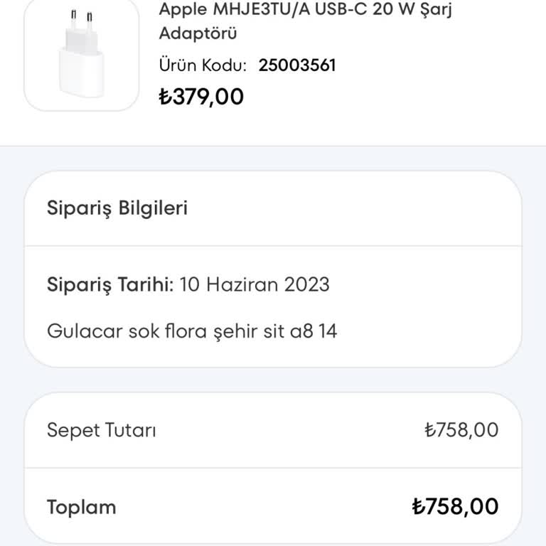 A101 Den Alınan İphone Adaptör Sahte Çıktı.